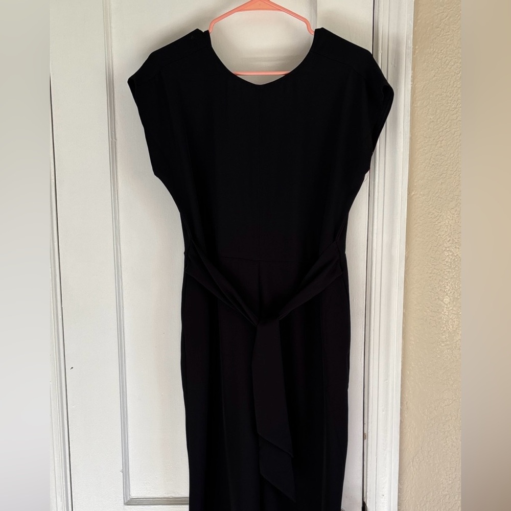Loft Black Women's Jumpsuit Sz 2 sewn in tie for front or back.